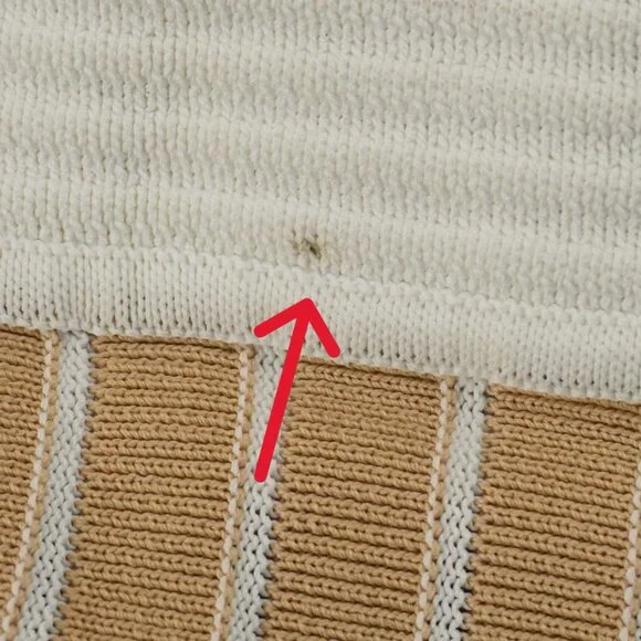 Cara Cara Aurora Two-Tone Striped Midi Dress In Tan Ivory Size Large (NWD) - Picture 11 of 11